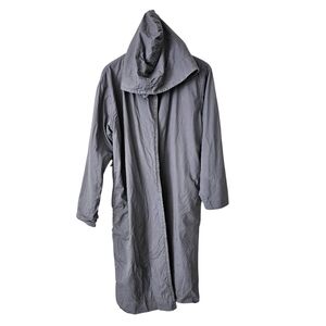 Restoration Hardware Gray Terrycloth Lined Hooded Unisex Robe MISSING BELT